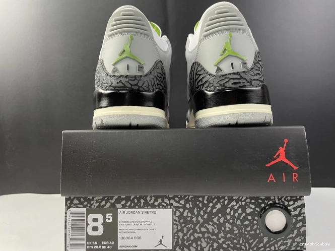 Jordan 136064-006 Air Retro Chlorophyll 3 0716